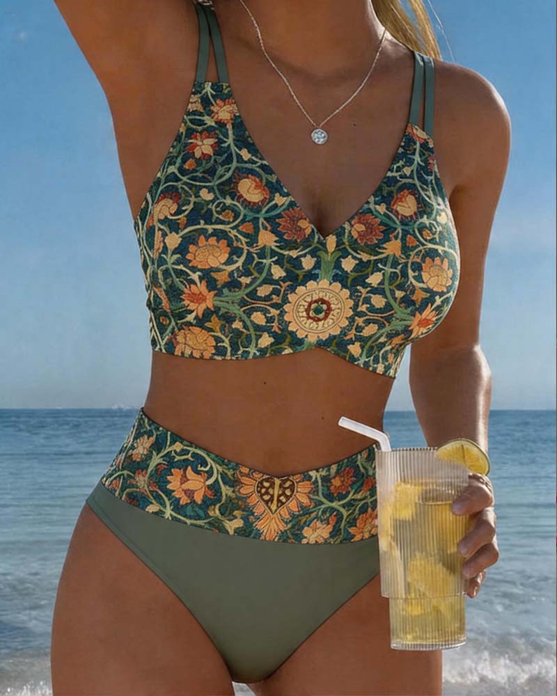 Bikini Vintage Blumenprint Sexy