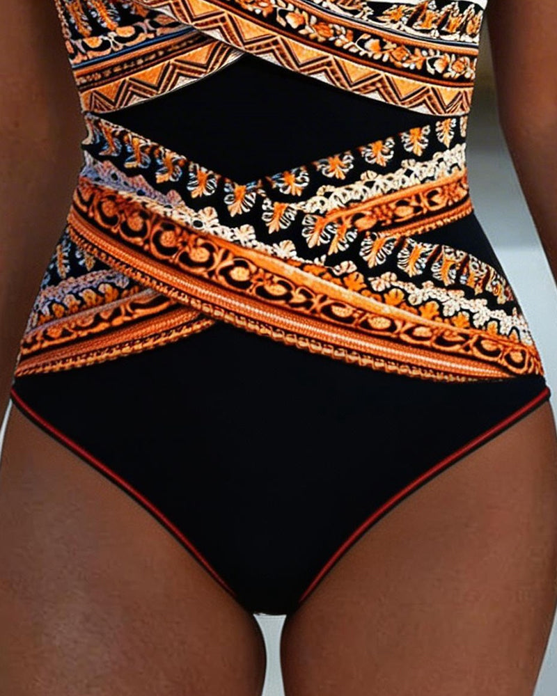 Einteilig Tank Top Stil Bedruckt