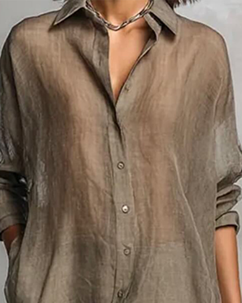 Kleid Revers Knopf Schlitz