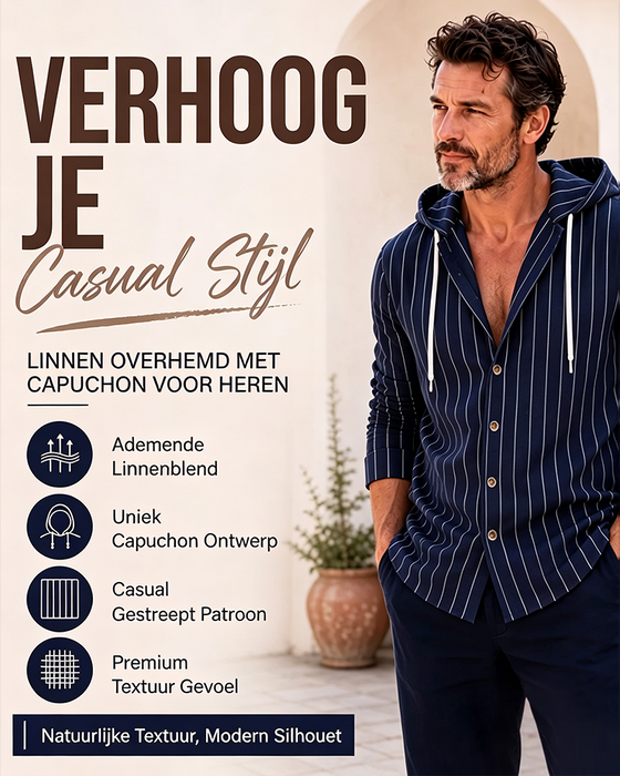 Hemd Herren Gestreift Hoodie