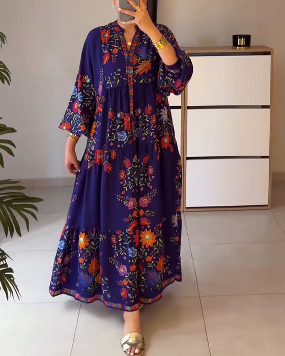 Kleid Elegant Blumenmuster