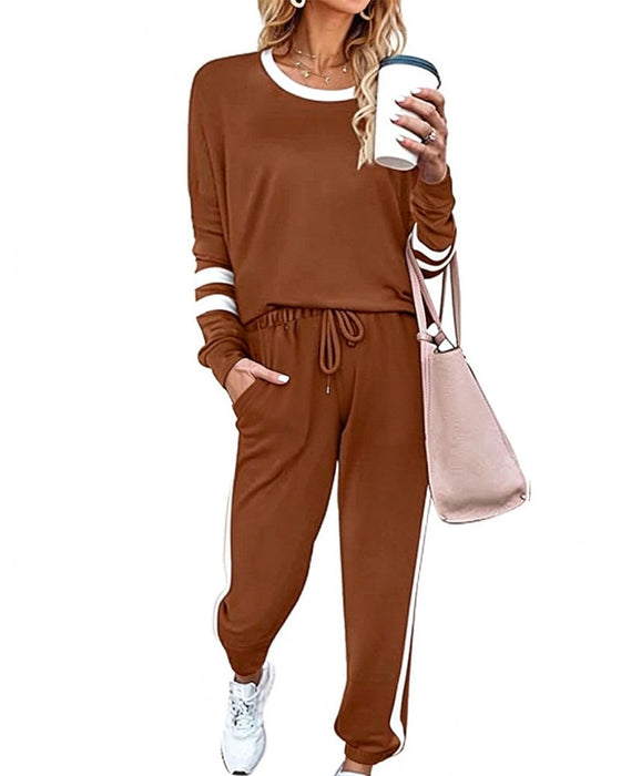 Set Rundhals Langarm Top Jogginghose