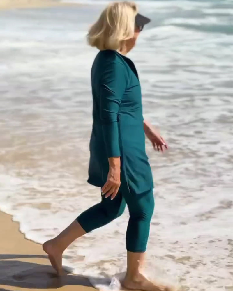 Tankini ein langärmliger Sonnenschutz