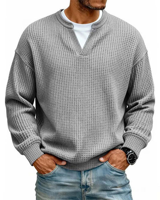Sweatshirt Herren Rundhals Gefälscht Geschichtet