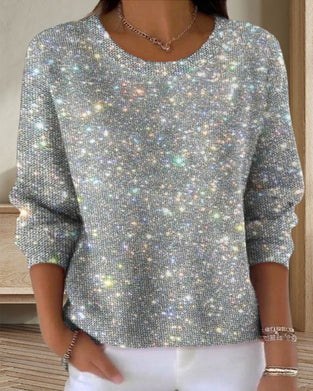 lässiges Sweatshirt mit Rundhalsausschnitt