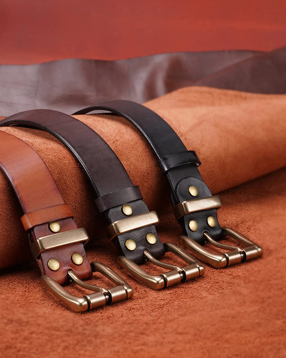 Gürtel Vintage Abgenutztes Oberleder