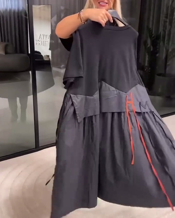 Kleid Bandnaht Falsch Zweiteilig