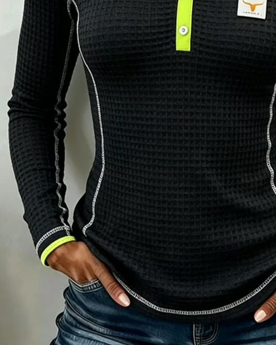 Oberteil Mit Kapuze Farbblock Slimfit