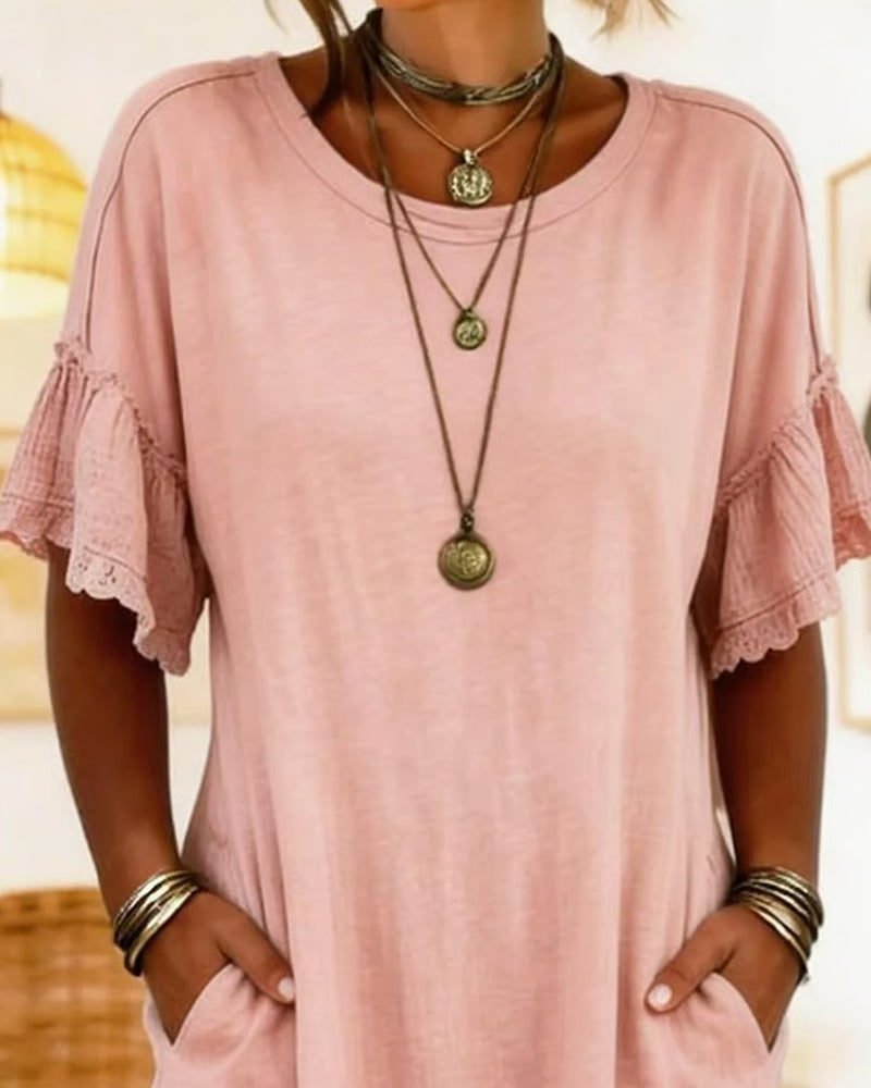 Kleid Rüschen A-Saum