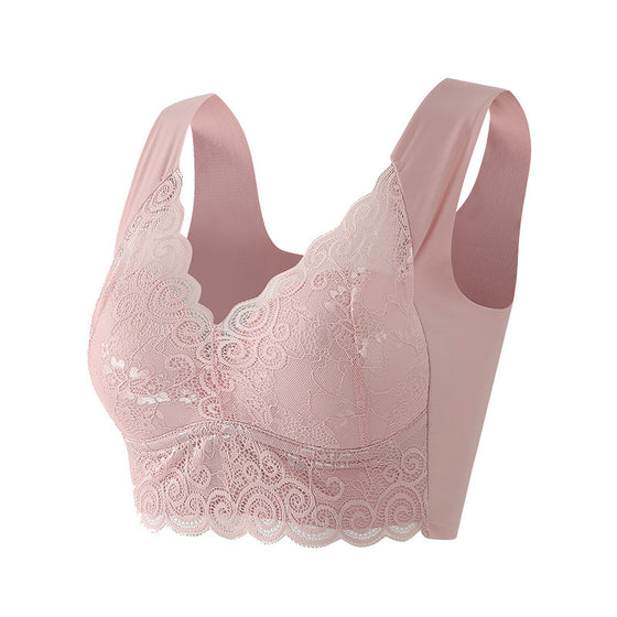 Nahtloser Push Up Kabelloser Spitzen-BH