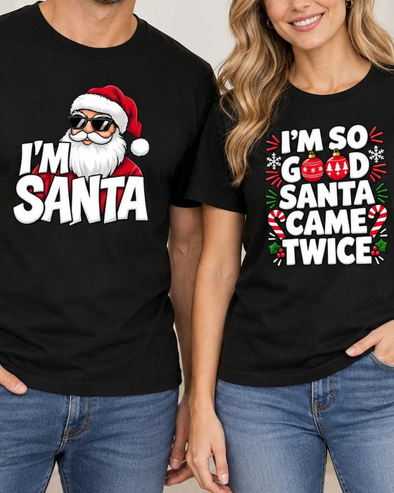 Ich Bin Weihnachtsmann Weihnachten Paare Grafik T-Shirt
