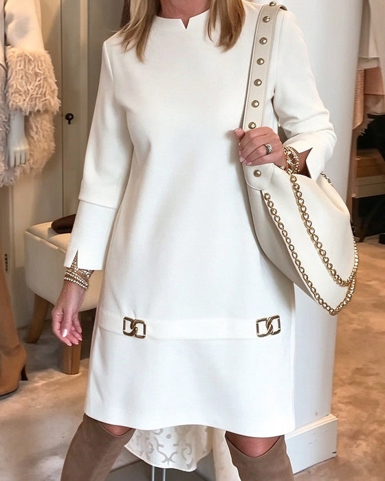 Kleid Lässig Langarm