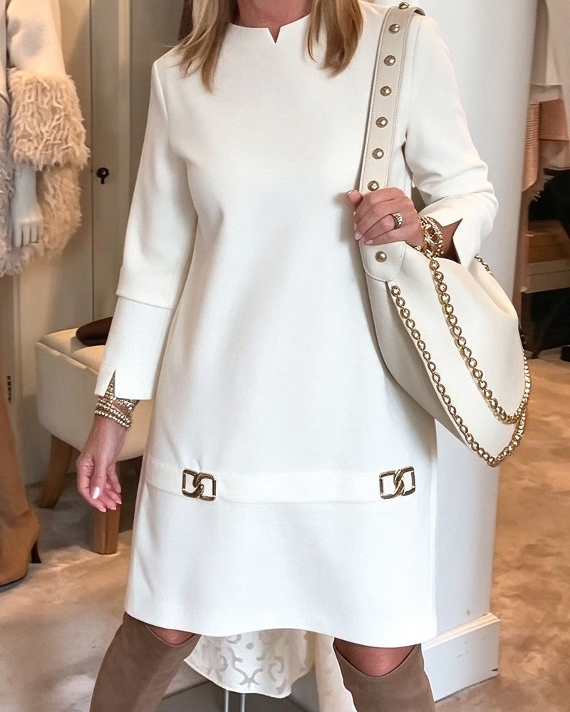 Kleid Lässig Langarm