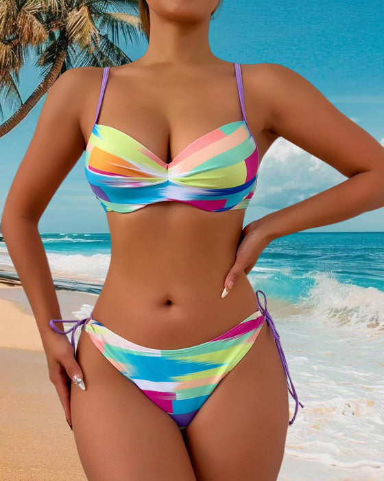 Bikini Zweiteilig Bedruckt Seil