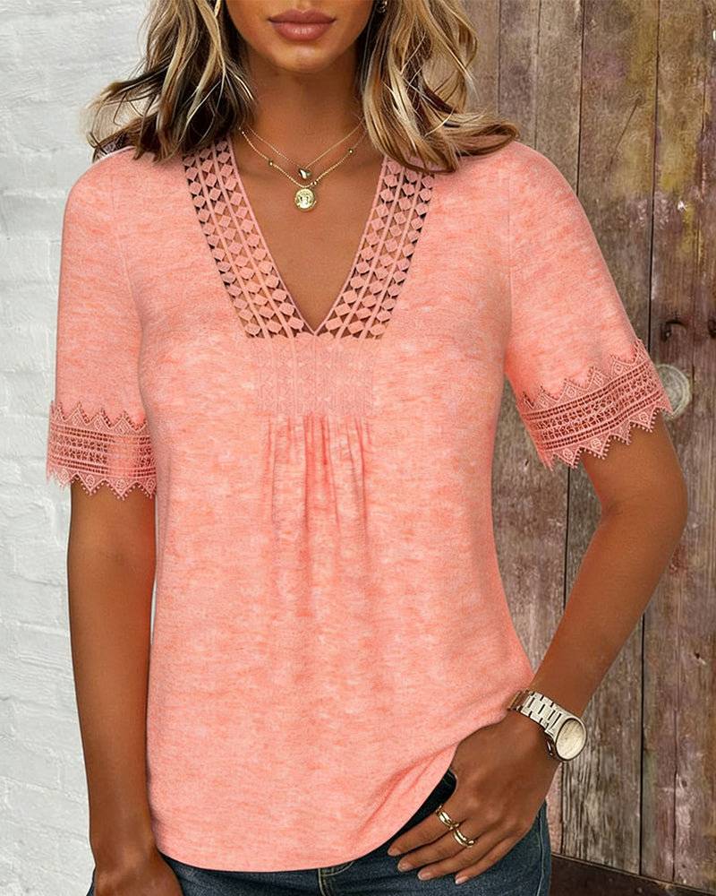 Blonde Blonde Lappeteppe V-Hals Kort Erme