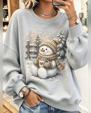 Sweatshirt Bedruckt Langarm