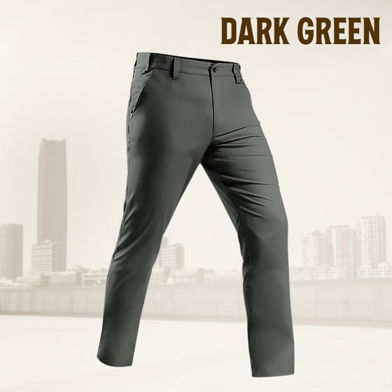 Herren Aktive Khaki Hose Mit Ausdehnbarem Bund