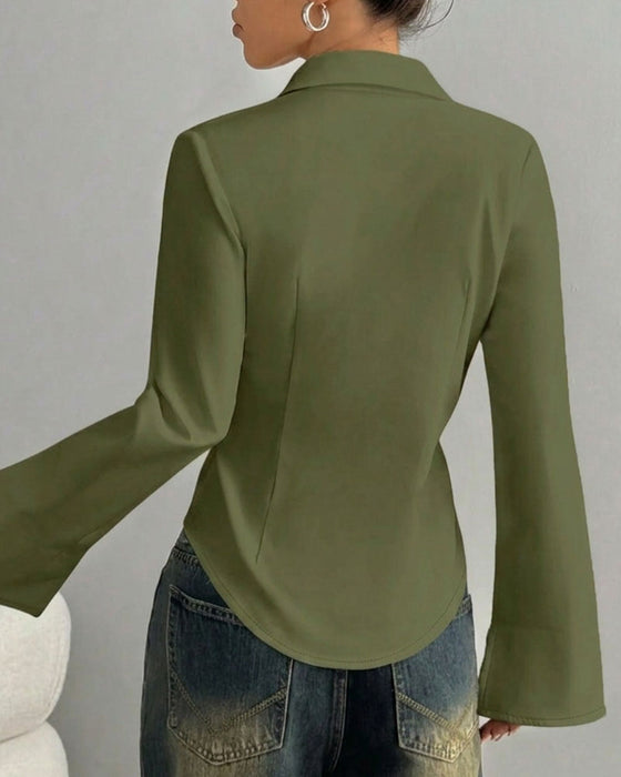 Damen Eleganter Slim-Fit Hemd