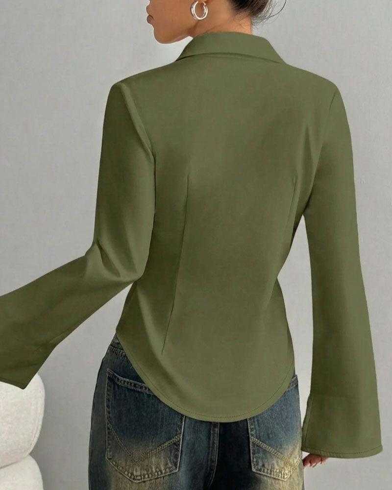 Damen Eleganter Slim-Fit Hemd