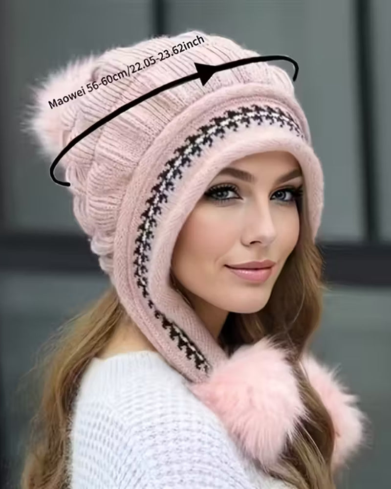 Fantasy-Fleece-Beanie Mit Ohrenklappen