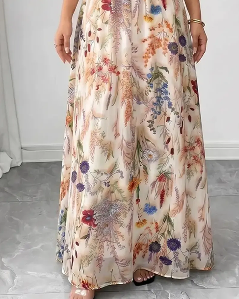 Kleid Lässig Camisole Maxi