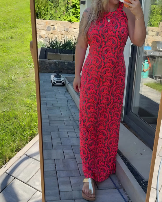 Kleid Halter Ärmellos Figurbetont