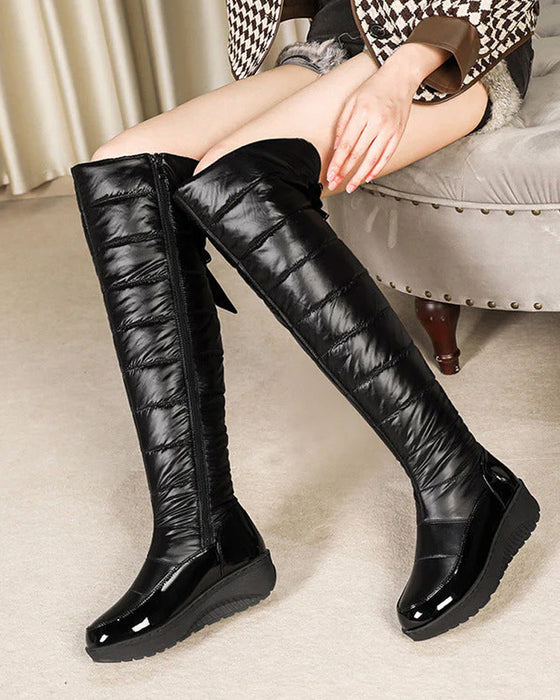 Stiefel Warm Wasserdicht Schleife Hoch