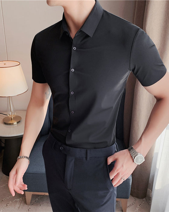 Hemden Herren Stretch Kurzarm Kleid