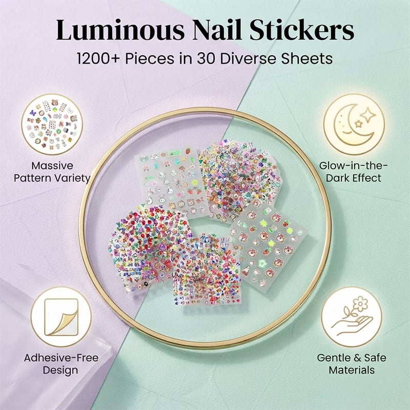 Leuchtende Nagelsticker Für Kinder