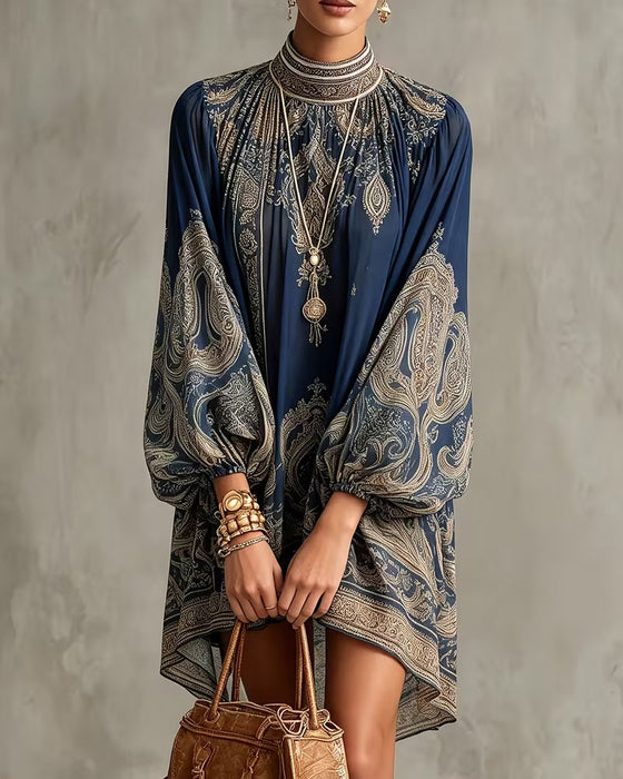 Kleid Rollkragen Unregelmäßig Lässig