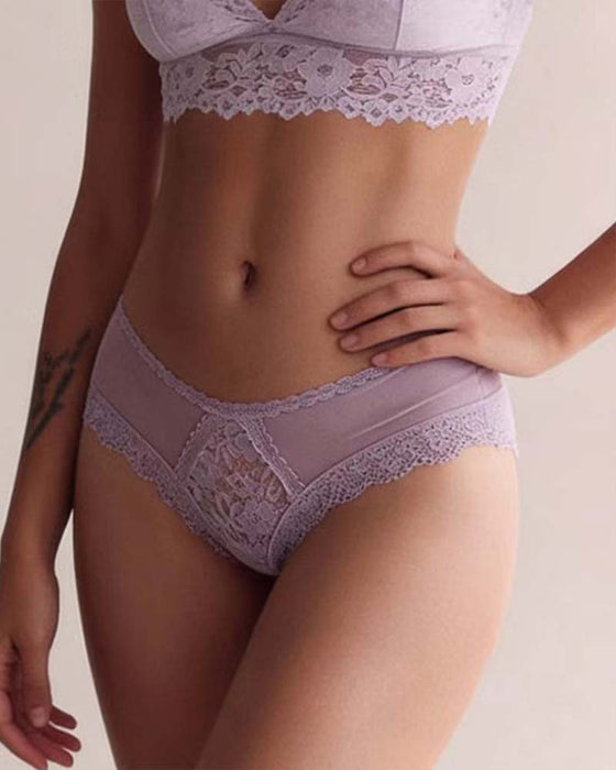 Damen Spitzen-Slips Baumwolle Weich Bequem Atmungsaktive Unterwäsche