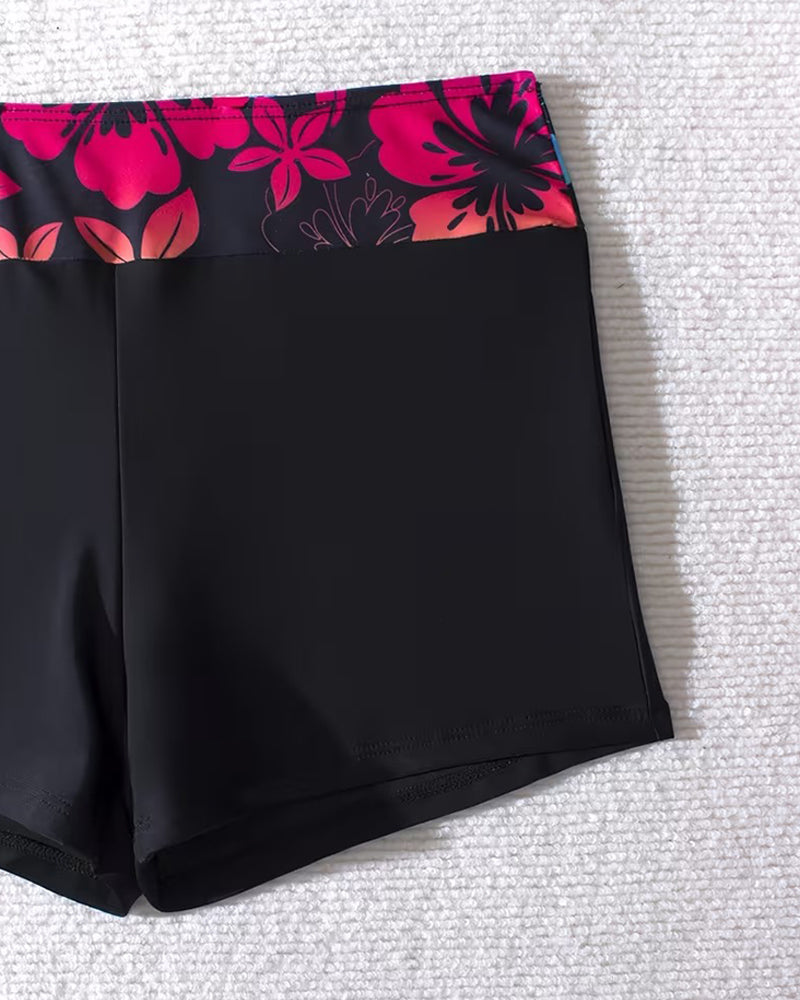 Bikini Sportlich Boyleg Bedruckt