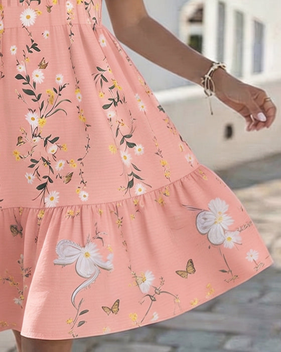 Kleid Daisy Spitze Kurzer Ärmel Urlaub