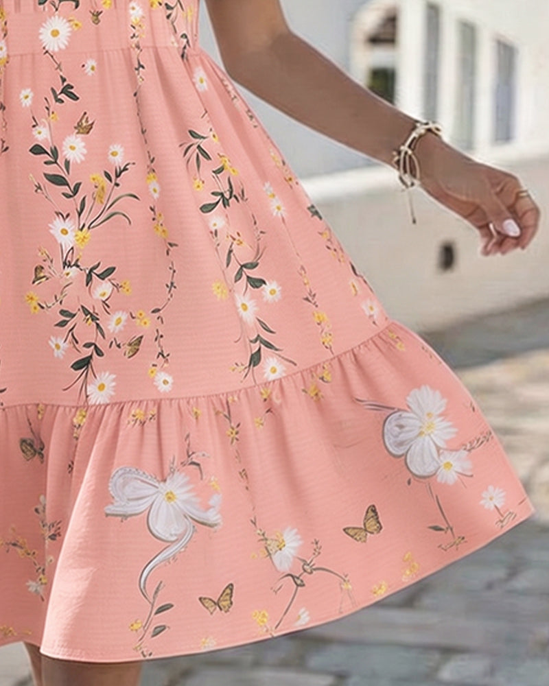 Kleid Daisy Spitze Kurzer Ärmel Urlaub