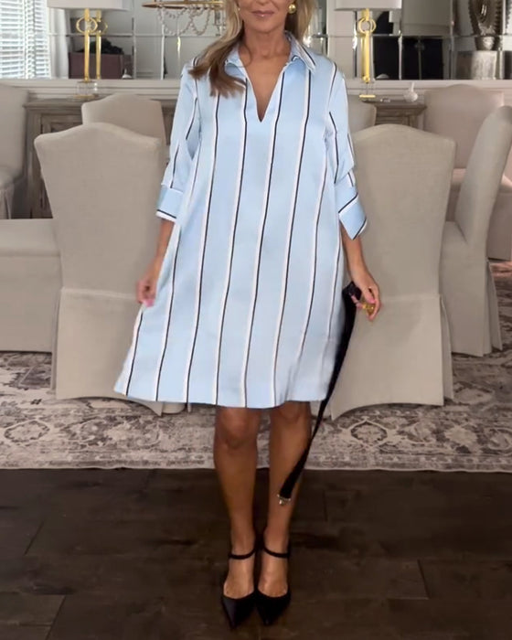 Kleid Gestreiftes Hemd
