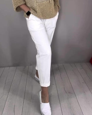 Hose Lässig Knöchel Eng