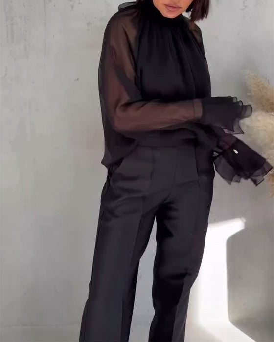 Bluse Mesh Verbindung Elegant