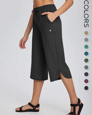 👖 Capris Damen Weites Bein Yoga