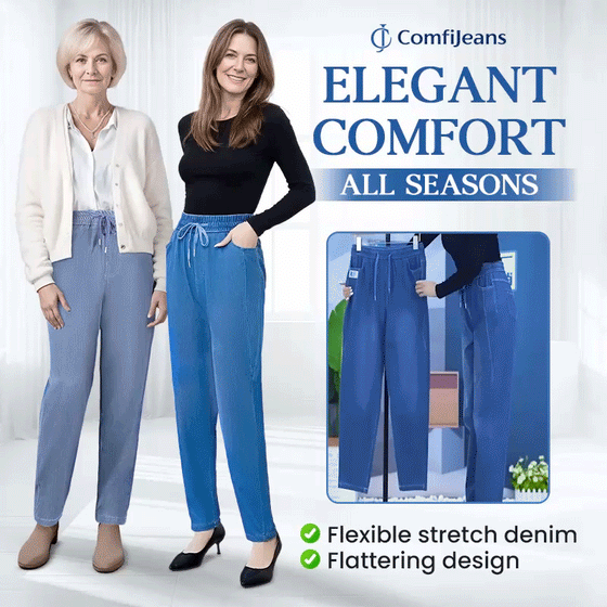 Hohe Taille Ultra Dehnbare Mom Jeans
