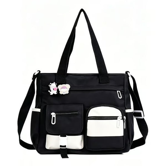 Tasche Geräumig Canvas Tote Fächer