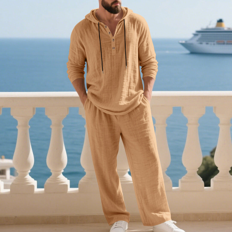 Zweiteiler-Set Mode Herren Casual Lang