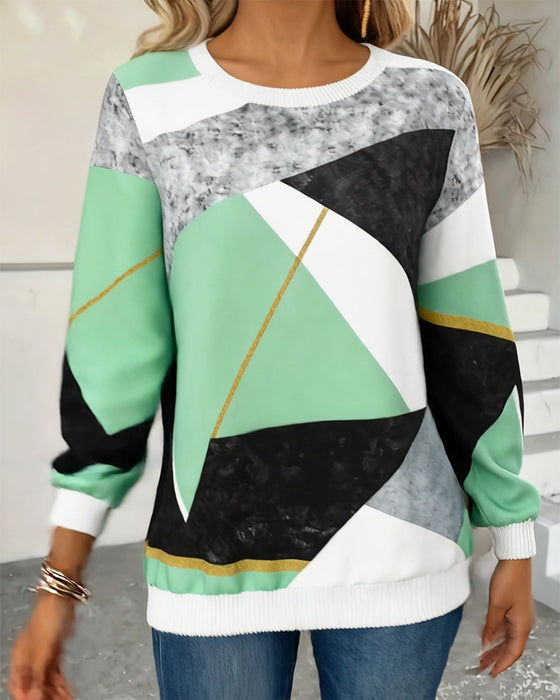 Sweatshirt modisch rundhals bedruckt