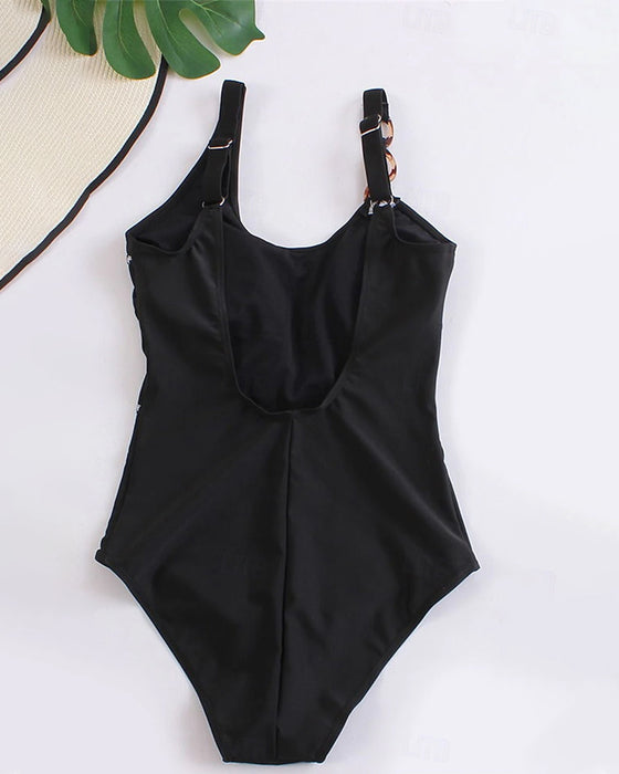 Badeanzug Metallkettendruck One Piece