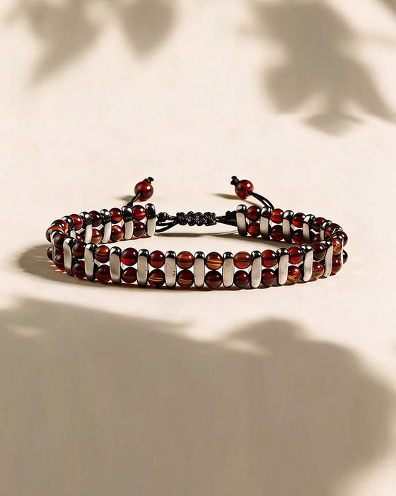 Natürliches Tigerauge Stein Armband