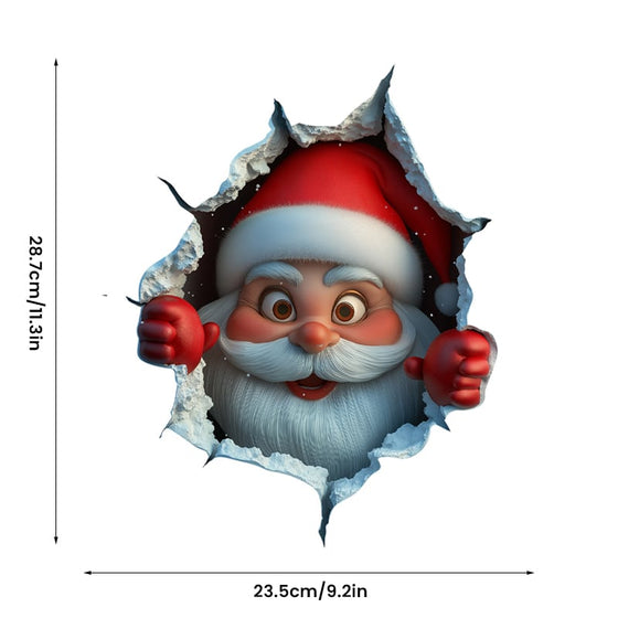 Weihnachtsmann Wandaufkleber Set