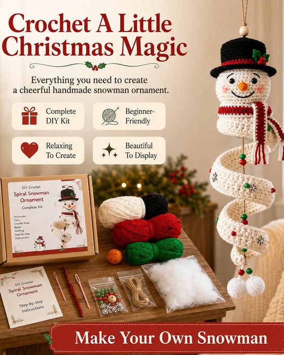☃️ DIY Set Schneemann In Spirale Häkeln