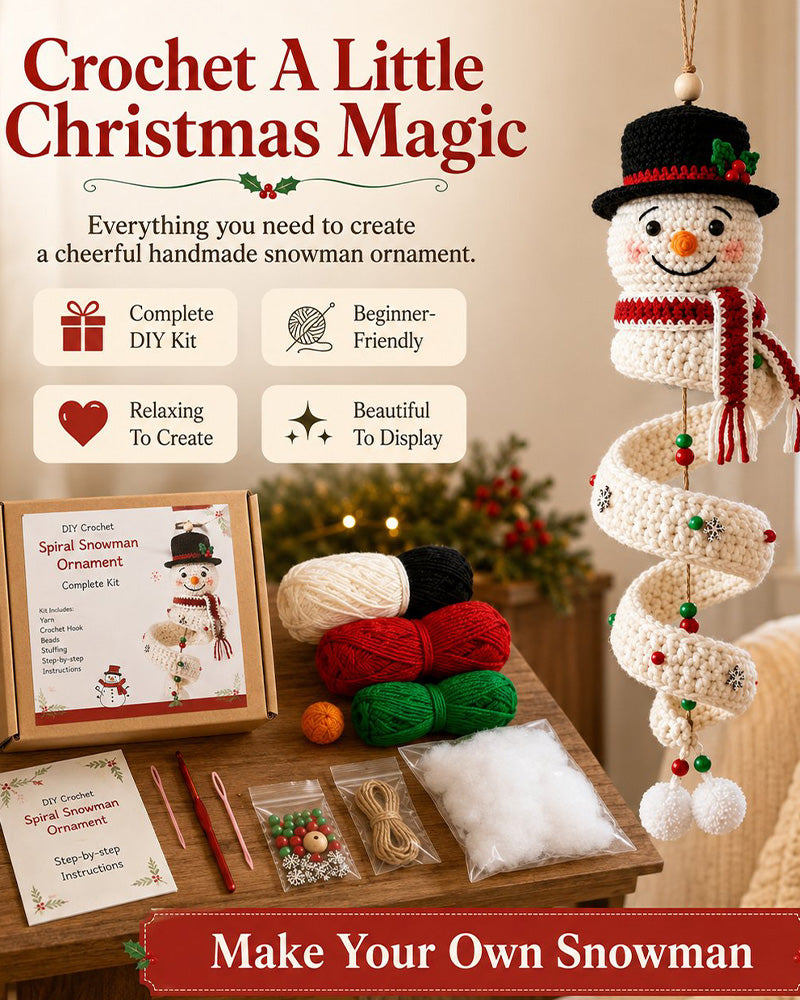 ☃️ DIY Set Schneemann In Spirale Häkeln