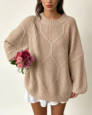 Pullover Einfarbig Langarm