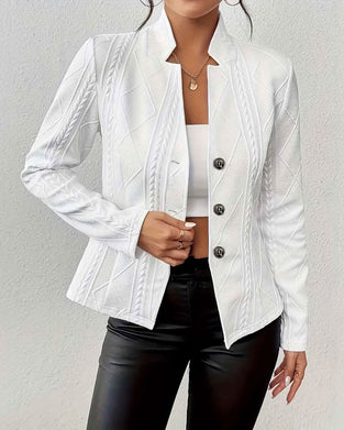 Blazer Mantel Einfarbig Geknöpft