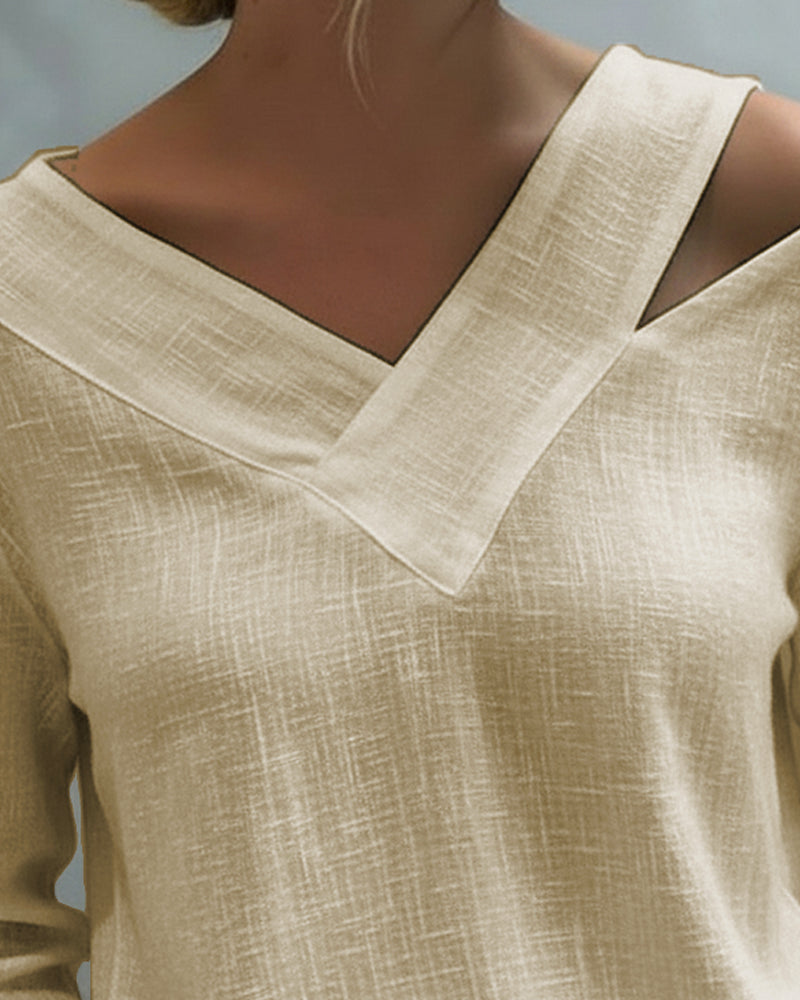 Top stilvoller V-Ausschnitt schulterfrei